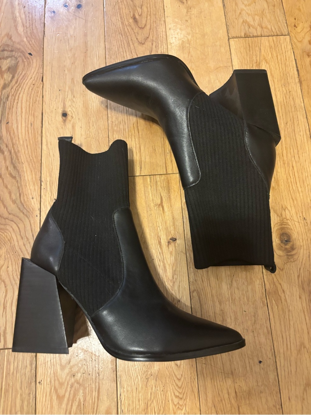 Steve Madden Tackle Black Sock Booties